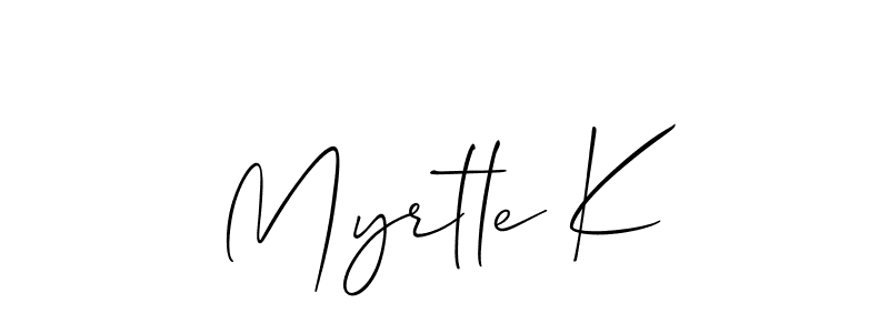 Also we have Myrtle K name is the best signature style. Create professional handwritten signature collection using Allison_Script autograph style. Myrtle K signature style 2 images and pictures png