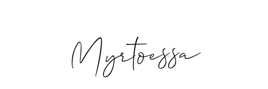 Make a beautiful signature design for name Myrtoessa. With this signature (Allison_Script) style, you can create a handwritten signature for free. Myrtoessa signature style 2 images and pictures png