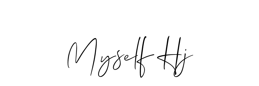 How to make Myself Hj signature? Allison_Script is a professional autograph style. Create handwritten signature for Myself Hj name. Myself Hj signature style 2 images and pictures png