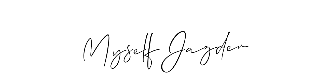 Best and Professional Signature Style for Myself Jagdev. Allison_Script Best Signature Style Collection. Myself Jagdev signature style 2 images and pictures png