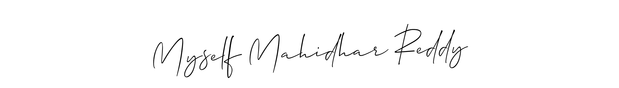 Similarly Allison_Script is the best handwritten signature design. Signature creator online .You can use it as an online autograph creator for name Myself Mahidhar Reddy. Myself Mahidhar Reddy signature style 2 images and pictures png