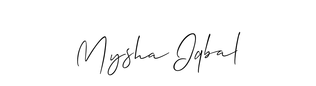 This is the best signature style for the Mysha Iqbal name. Also you like these signature font (Allison_Script). Mix name signature. Mysha Iqbal signature style 2 images and pictures png