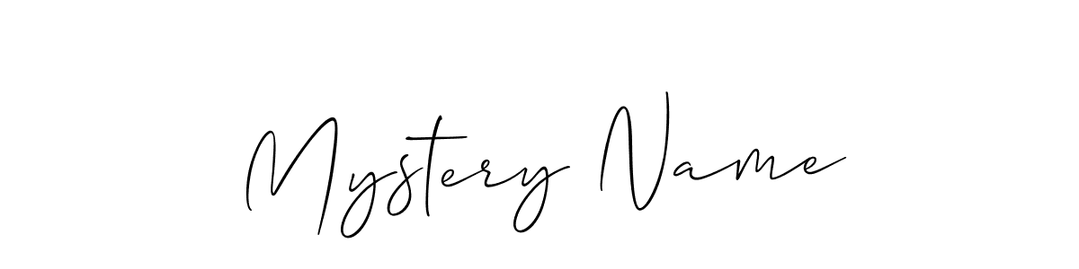 Design your own signature with our free online signature maker. With this signature software, you can create a handwritten (Allison_Script) signature for name Mystery Name. Mystery Name signature style 2 images and pictures png