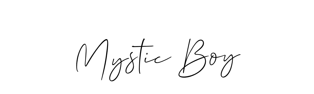 How to Draw Mystic Boy signature style? Allison_Script is a latest design signature styles for name Mystic Boy. Mystic Boy signature style 2 images and pictures png