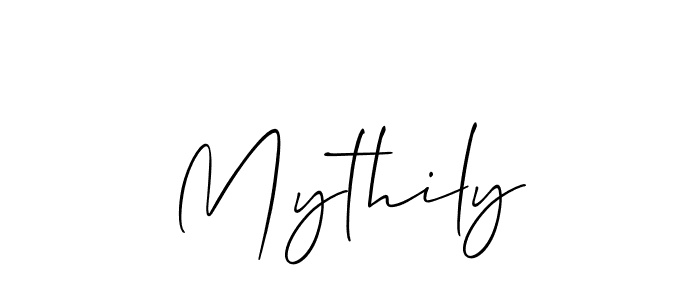 Mythily stylish signature style. Best Handwritten Sign (Allison_Script) for my name. Handwritten Signature Collection Ideas for my name Mythily. Mythily signature style 2 images and pictures png