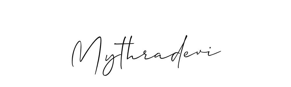 Design your own signature with our free online signature maker. With this signature software, you can create a handwritten (Allison_Script) signature for name Mythradevi. Mythradevi signature style 2 images and pictures png