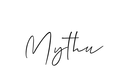 The best way (Allison_Script) to make a short signature is to pick only two or three words in your name. The name Mythu include a total of six letters. For converting this name. Mythu signature style 2 images and pictures png