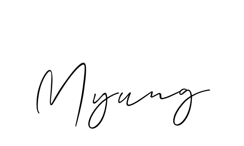 The best way (Allison_Script) to make a short signature is to pick only two or three words in your name. The name Myung include a total of six letters. For converting this name. Myung signature style 2 images and pictures png