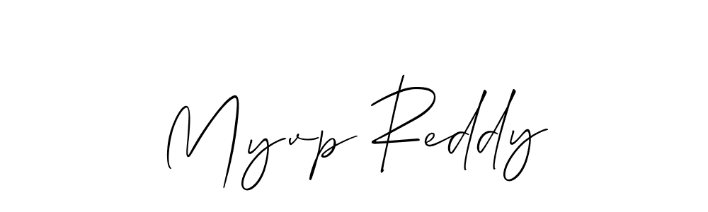 The best way (Allison_Script) to make a short signature is to pick only two or three words in your name. The name Myvp Reddy include a total of six letters. For converting this name. Myvp Reddy signature style 2 images and pictures png