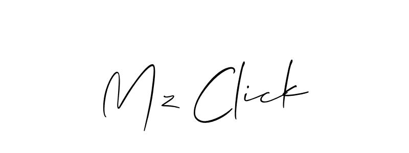 Mz Click stylish signature style. Best Handwritten Sign (Allison_Script) for my name. Handwritten Signature Collection Ideas for my name Mz Click. Mz Click signature style 2 images and pictures png