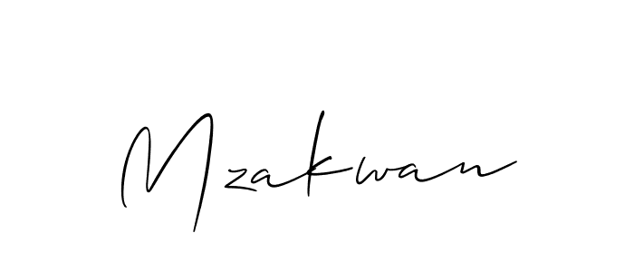 How to Draw Mzakwan signature style? Allison_Script is a latest design signature styles for name Mzakwan. Mzakwan signature style 2 images and pictures png