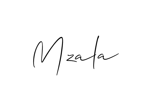 Use a signature maker to create a handwritten signature online. With this signature software, you can design (Allison_Script) your own signature for name Mzala. Mzala signature style 2 images and pictures png