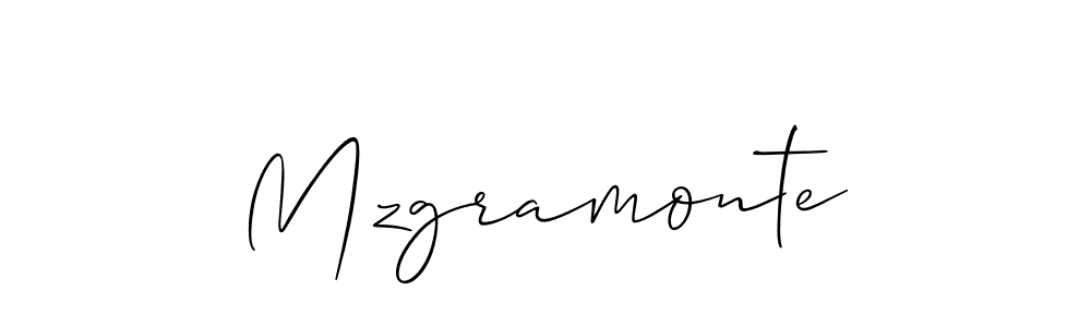 Create a beautiful signature design for name Mzgramonte. With this signature (Allison_Script) fonts, you can make a handwritten signature for free. Mzgramonte signature style 2 images and pictures png