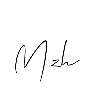 Also we have Mzh name is the best signature style. Create professional handwritten signature collection using Allison_Script autograph style. Mzh signature style 2 images and pictures png