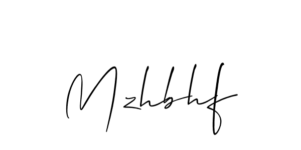 How to make Mzhbhf signature? Allison_Script is a professional autograph style. Create handwritten signature for Mzhbhf name. Mzhbhf signature style 2 images and pictures png