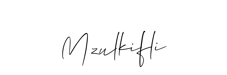 if you are searching for the best signature style for your name Mzulkifli. so please give up your signature search. here we have designed multiple signature styles  using Allison_Script. Mzulkifli signature style 2 images and pictures png