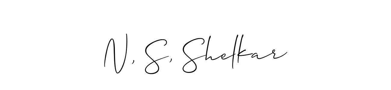 You should practise on your own different ways (Allison_Script) to write your name (N, S, Shelkar) in signature. don't let someone else do it for you. N, S, Shelkar signature style 2 images and pictures png