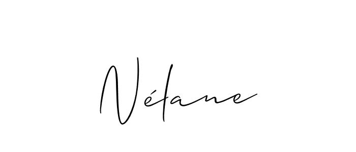 Create a beautiful signature design for name Nélane. With this signature (Allison_Script) fonts, you can make a handwritten signature for free. Nélane signature style 2 images and pictures png