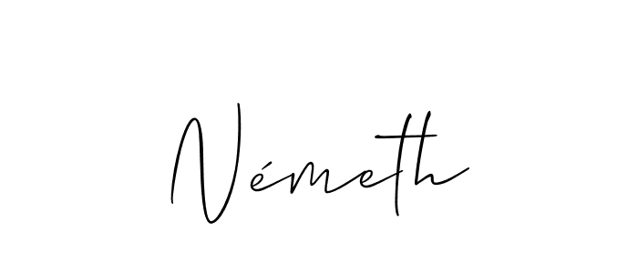 Also You can easily find your signature by using the search form. We will create Németh name handwritten signature images for you free of cost using Allison_Script sign style. Németh signature style 2 images and pictures png