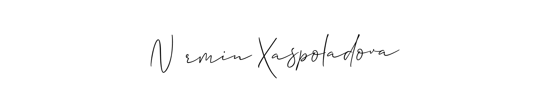 It looks lik you need a new signature style for name Nərmin Xaspoladova. Design unique handwritten (Allison_Script) signature with our free signature maker in just a few clicks. Nərmin Xaspoladova signature style 2 images and pictures png