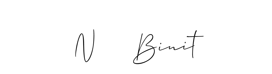Make a beautiful signature design for name N     Binit. Use this online signature maker to create a handwritten signature for free. N     Binit signature style 2 images and pictures png