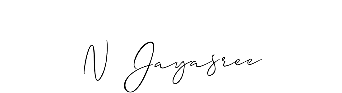 Make a beautiful signature design for name N  Jayasree. Use this online signature maker to create a handwritten signature for free. N  Jayasree signature style 2 images and pictures png