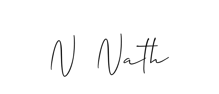 if you are searching for the best signature style for your name N  Nath. so please give up your signature search. here we have designed multiple signature styles  using Allison_Script. N  Nath signature style 2 images and pictures png