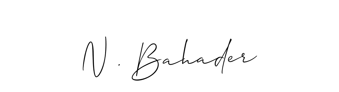 Best and Professional Signature Style for N . Bahader. Allison_Script Best Signature Style Collection. N . Bahader signature style 2 images and pictures png