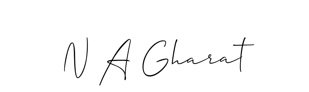 Design your own signature with our free online signature maker. With this signature software, you can create a handwritten (Allison_Script) signature for name N A Gharat. N A Gharat signature style 2 images and pictures png