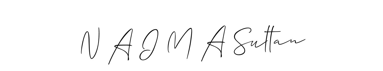 Make a beautiful signature design for name N A I M A Sultan. Use this online signature maker to create a handwritten signature for free. N A I M A Sultan signature style 2 images and pictures png