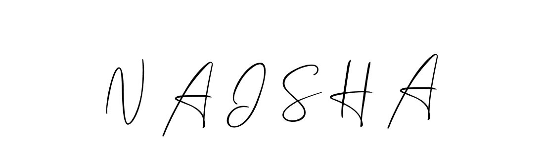 Also we have N A I S H A name is the best signature style. Create professional handwritten signature collection using Allison_Script autograph style. N A I S H A signature style 2 images and pictures png