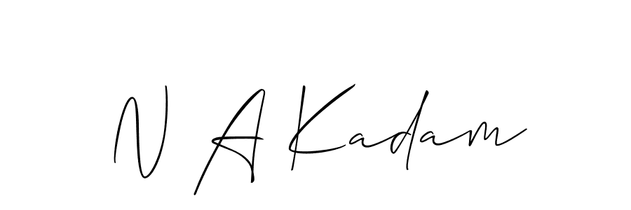 Also we have N A Kadam name is the best signature style. Create professional handwritten signature collection using Allison_Script autograph style. N A Kadam signature style 2 images and pictures png