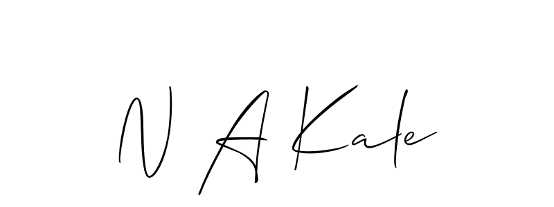 How to make N A Kale signature? Allison_Script is a professional autograph style. Create handwritten signature for N A Kale name. N A Kale signature style 2 images and pictures png