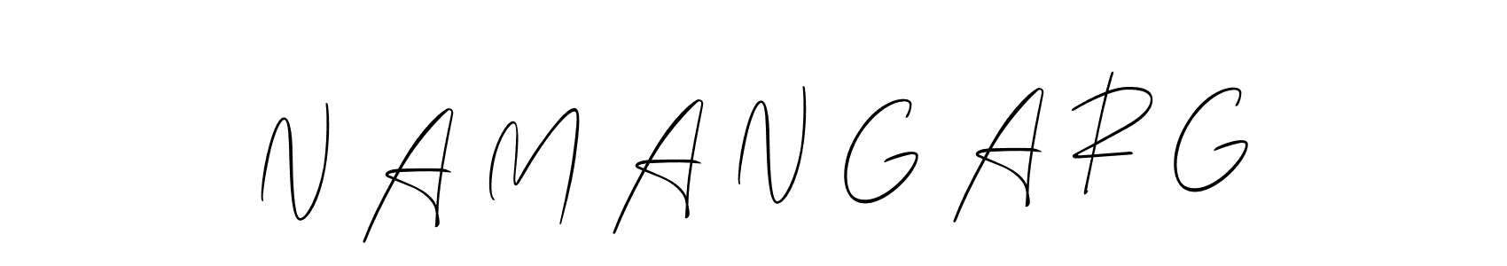 How to Draw N A M A N G A R G signature style? Allison_Script is a latest design signature styles for name N A M A N G A R G. N A M A N G A R G signature style 2 images and pictures png