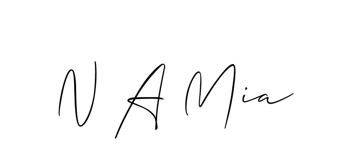N A Mia stylish signature style. Best Handwritten Sign (Allison_Script) for my name. Handwritten Signature Collection Ideas for my name N A Mia. N A Mia signature style 2 images and pictures png