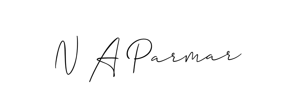 Also we have N A Parmar name is the best signature style. Create professional handwritten signature collection using Allison_Script autograph style. N A Parmar signature style 2 images and pictures png