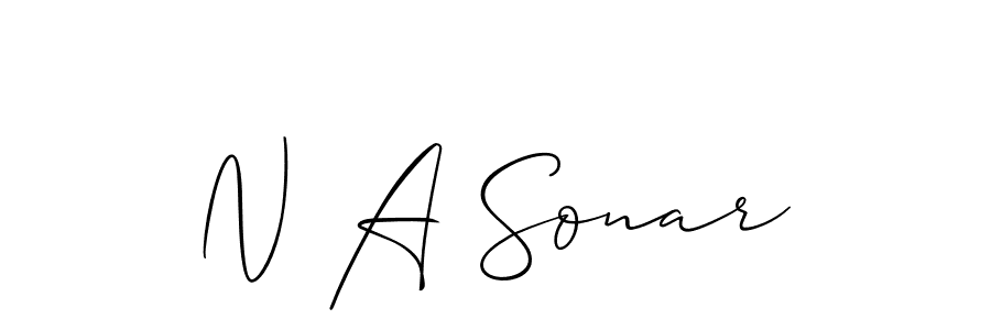 Also we have N A Sonar name is the best signature style. Create professional handwritten signature collection using Allison_Script autograph style. N A Sonar signature style 2 images and pictures png