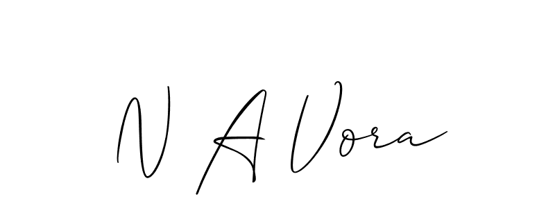 Use a signature maker to create a handwritten signature online. With this signature software, you can design (Allison_Script) your own signature for name N A Vora. N A Vora signature style 2 images and pictures png