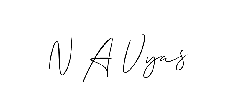 Also You can easily find your signature by using the search form. We will create N A Vyas name handwritten signature images for you free of cost using Allison_Script sign style. N A Vyas signature style 2 images and pictures png