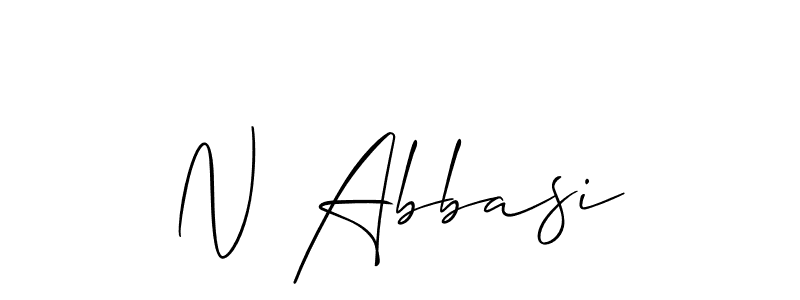 Also You can easily find your signature by using the search form. We will create N Abbasi name handwritten signature images for you free of cost using Allison_Script sign style. N Abbasi signature style 2 images and pictures png