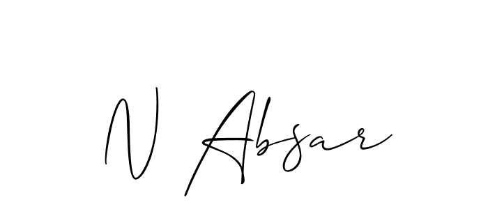 This is the best signature style for the N Absar name. Also you like these signature font (Allison_Script). Mix name signature. N Absar signature style 2 images and pictures png