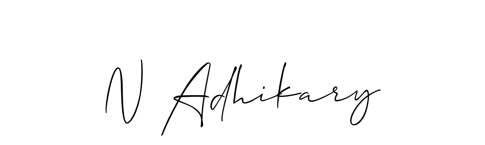 How to Draw N Adhikary signature style? Allison_Script is a latest design signature styles for name N Adhikary. N Adhikary signature style 2 images and pictures png