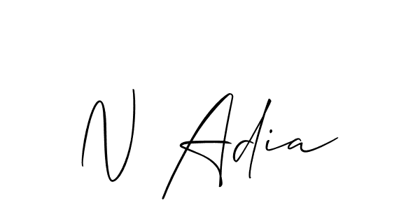 You can use this online signature creator to create a handwritten signature for the name N Adia. This is the best online autograph maker. N Adia signature style 2 images and pictures png