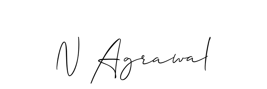 How to make N Agrawal name signature. Use Allison_Script style for creating short signs online. This is the latest handwritten sign. N Agrawal signature style 2 images and pictures png