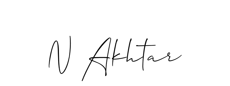 How to make N Akhtar signature? Allison_Script is a professional autograph style. Create handwritten signature for N Akhtar name. N Akhtar signature style 2 images and pictures png