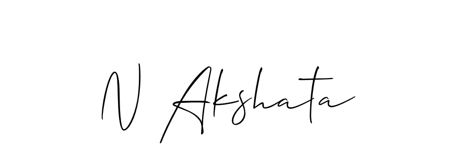 Make a beautiful signature design for name N Akshata. With this signature (Allison_Script) style, you can create a handwritten signature for free. N Akshata signature style 2 images and pictures png