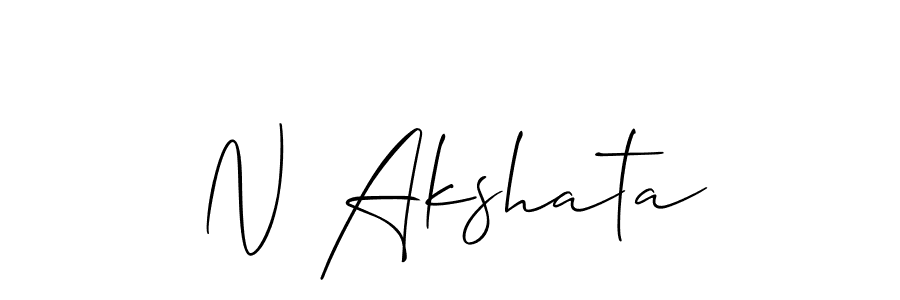 Make a beautiful signature design for name N Akshata. With this signature (Allison_Script) style, you can create a handwritten signature for free. N Akshata signature style 2 images and pictures png