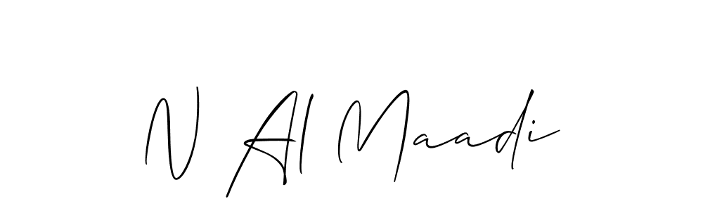 It looks lik you need a new signature style for name N Al Maadi. Design unique handwritten (Allison_Script) signature with our free signature maker in just a few clicks. N Al Maadi signature style 2 images and pictures png