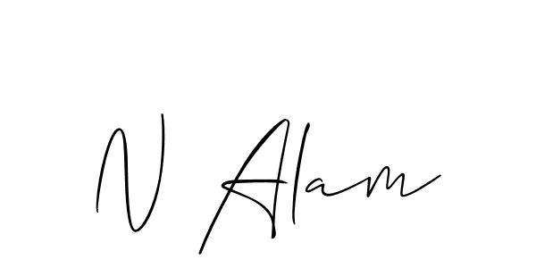 It looks lik you need a new signature style for name N Alam. Design unique handwritten (Allison_Script) signature with our free signature maker in just a few clicks. N Alam signature style 2 images and pictures png