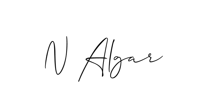 Allison_Script is a professional signature style that is perfect for those who want to add a touch of class to their signature. It is also a great choice for those who want to make their signature more unique. Get N Algar name to fancy signature for free. N Algar signature style 2 images and pictures png